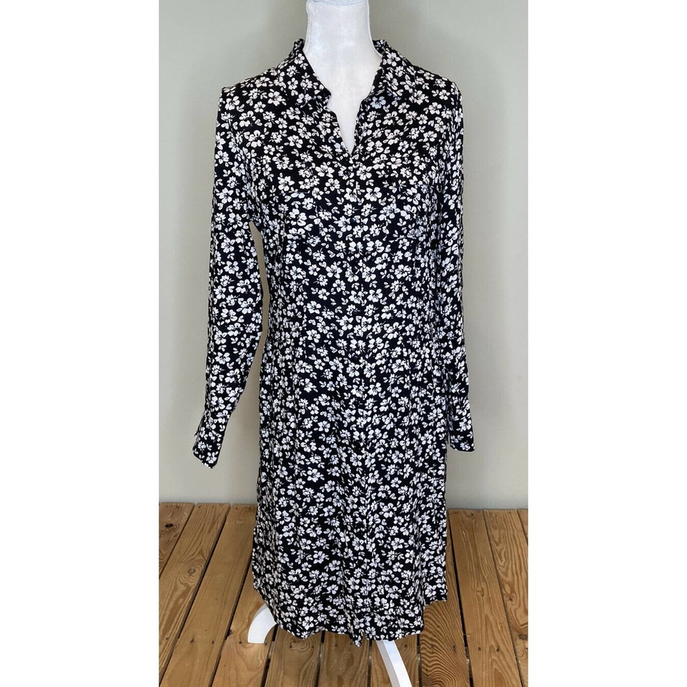 NWOT NDEH Floral Long Sleeve Shirt Dress S